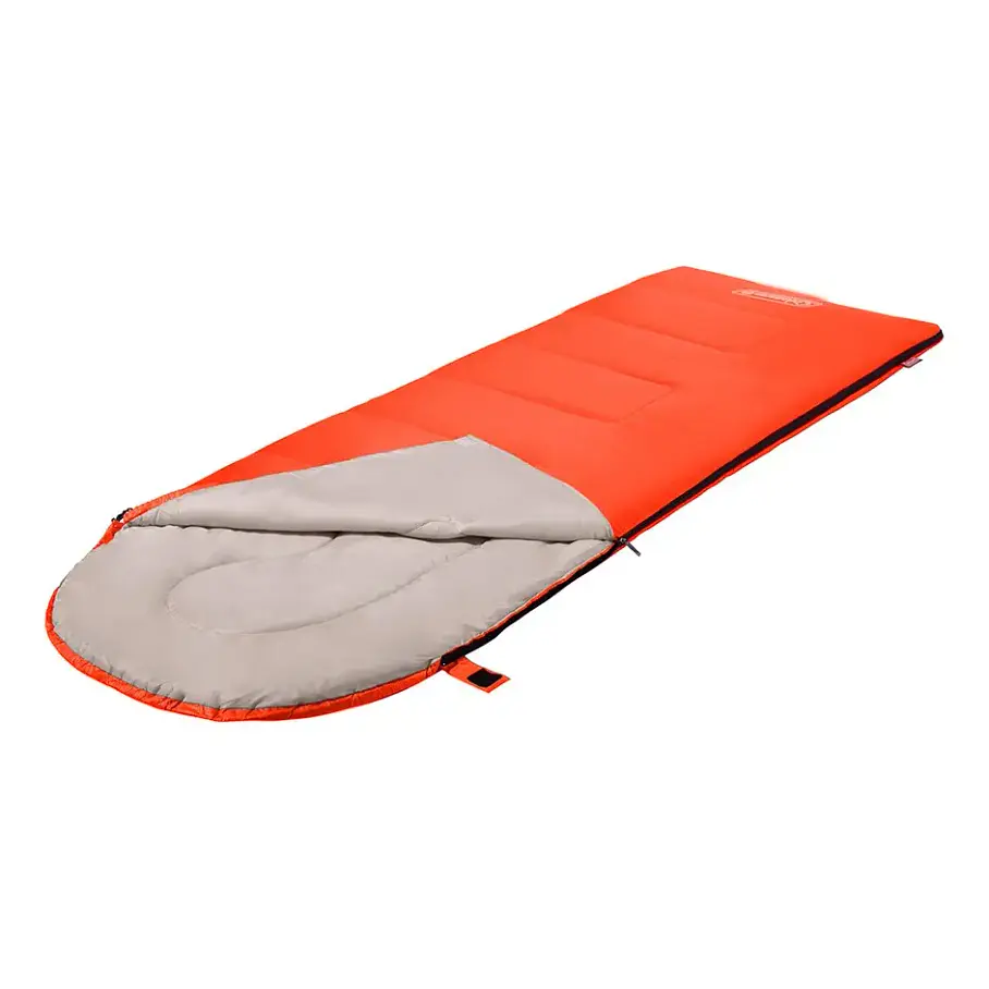 Saco De Dormir Breeze Hood Coleman® Rojo Lateral Saco Para Camping Carpas  2