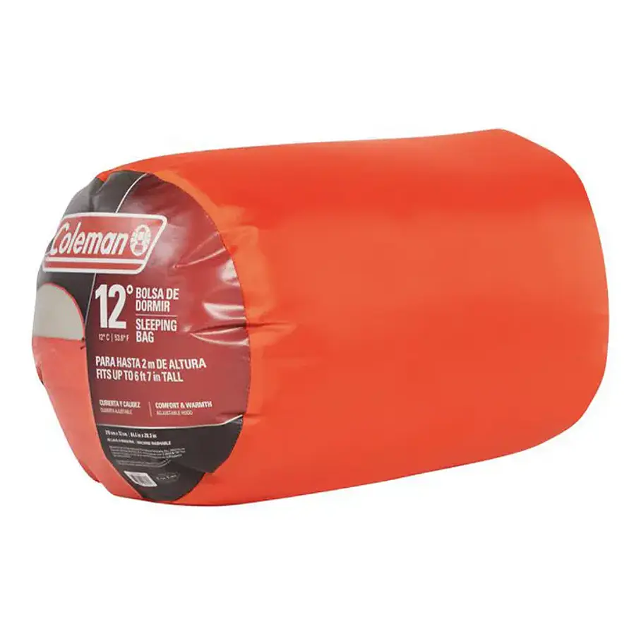 Saco De Dormir Breeze Hood Coleman® Rojo Lateral Saco Para Camping Carpas  3