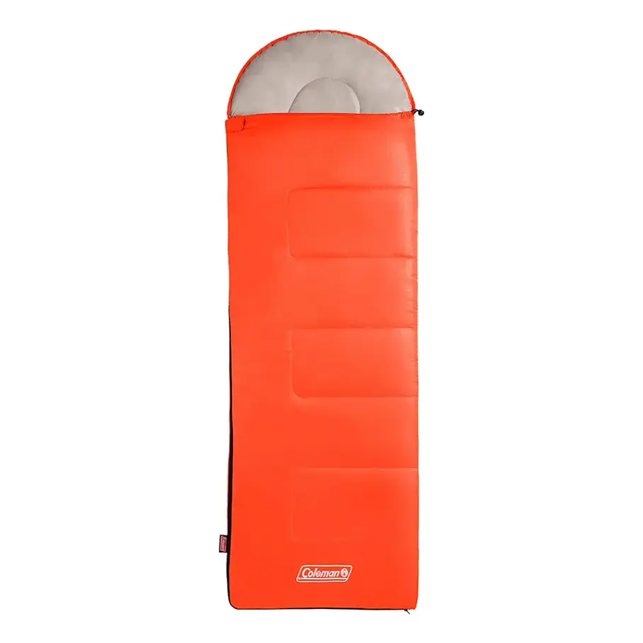 Saco De Dormir Breeze Hood Coleman® Rojo Lateral Saco Para Camping Carpas  1