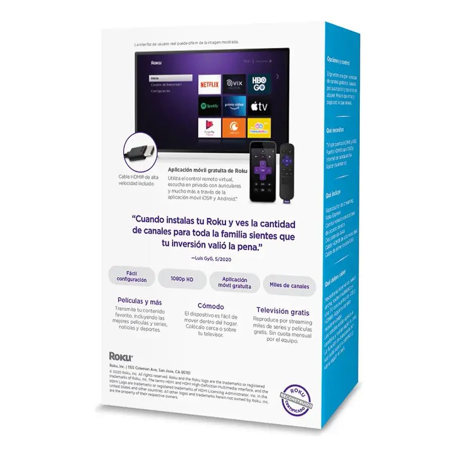 Roku Express HD Reacondicionado Alta Velocidad Streaming  2