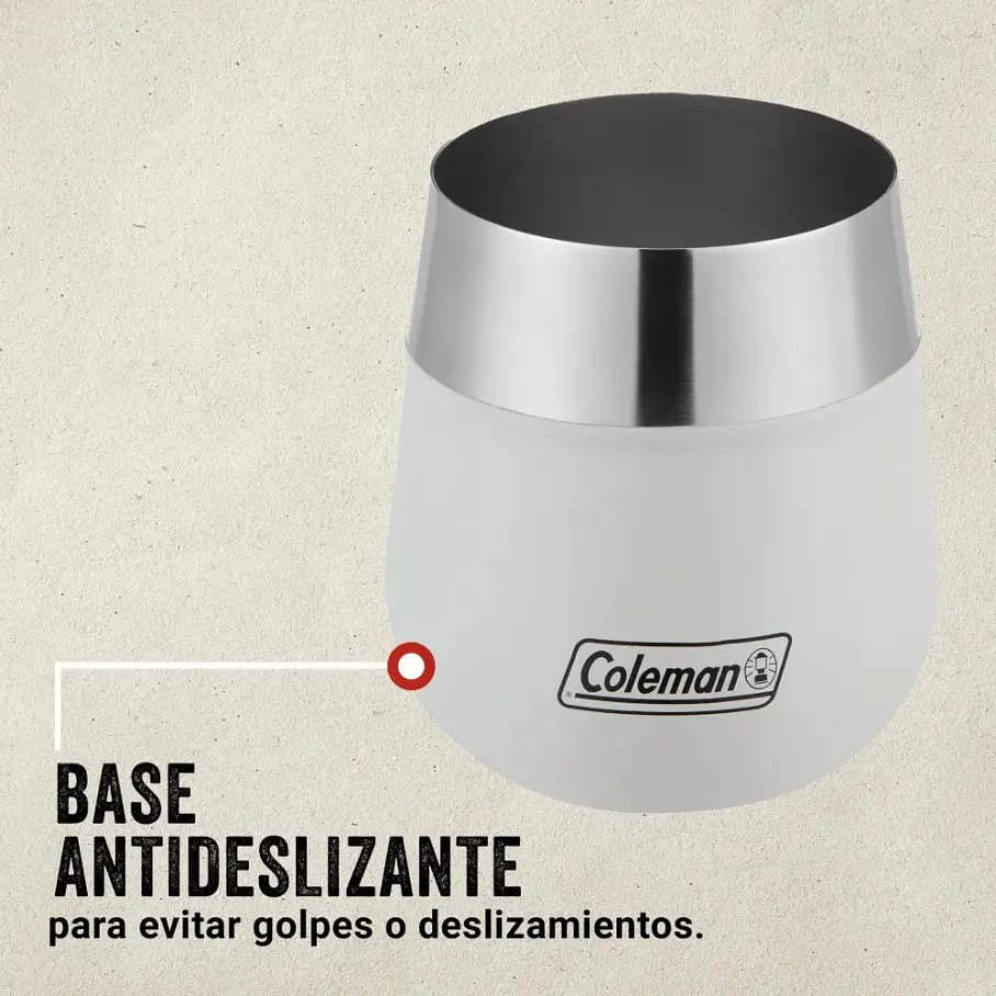 Vaso Claret De Acero Inoxidable Coleman® 384 Ml Blanco Blanco Vaso Térmico 4
