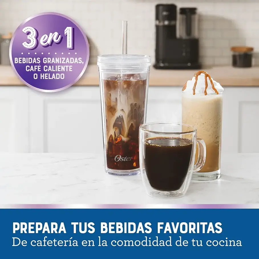 Cafetera Frappé Oster® Con Licuadora Bvstdc03b Coffemaker Frappe 3 En 1  6