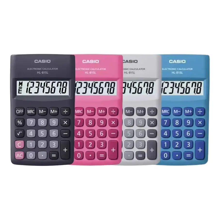 Calculadora Casio 8 Digitos Hl-815L Color Azul Mini 3