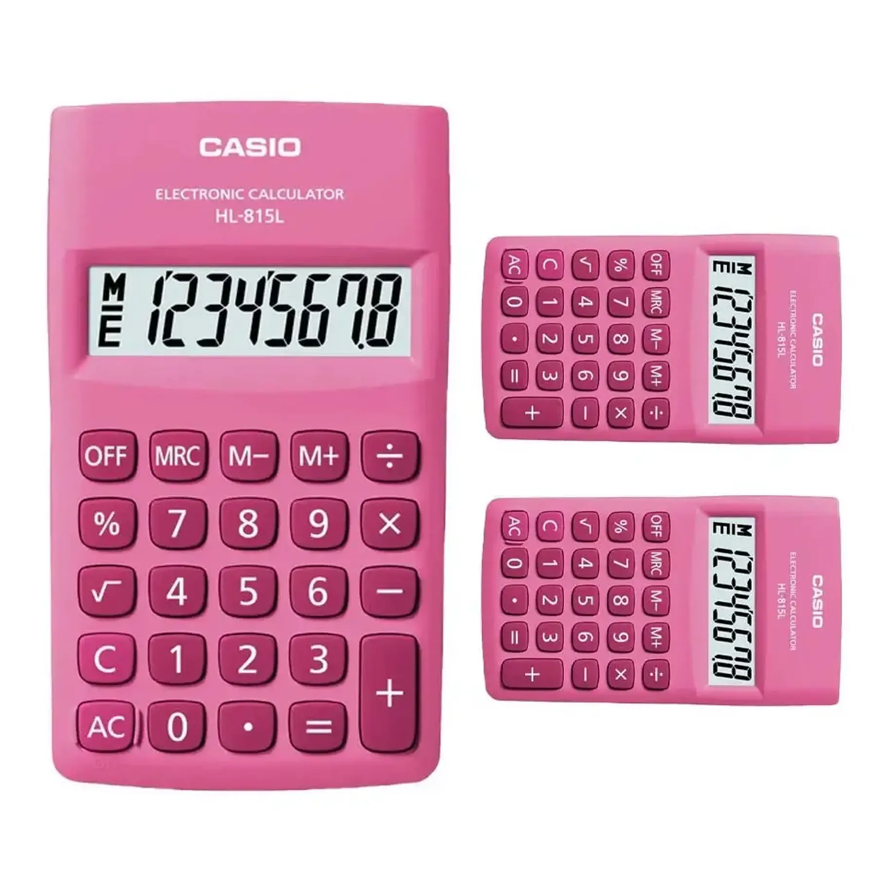 Calculadora Casio 8 Digitos Hl-815L Color Rosada Mini 2