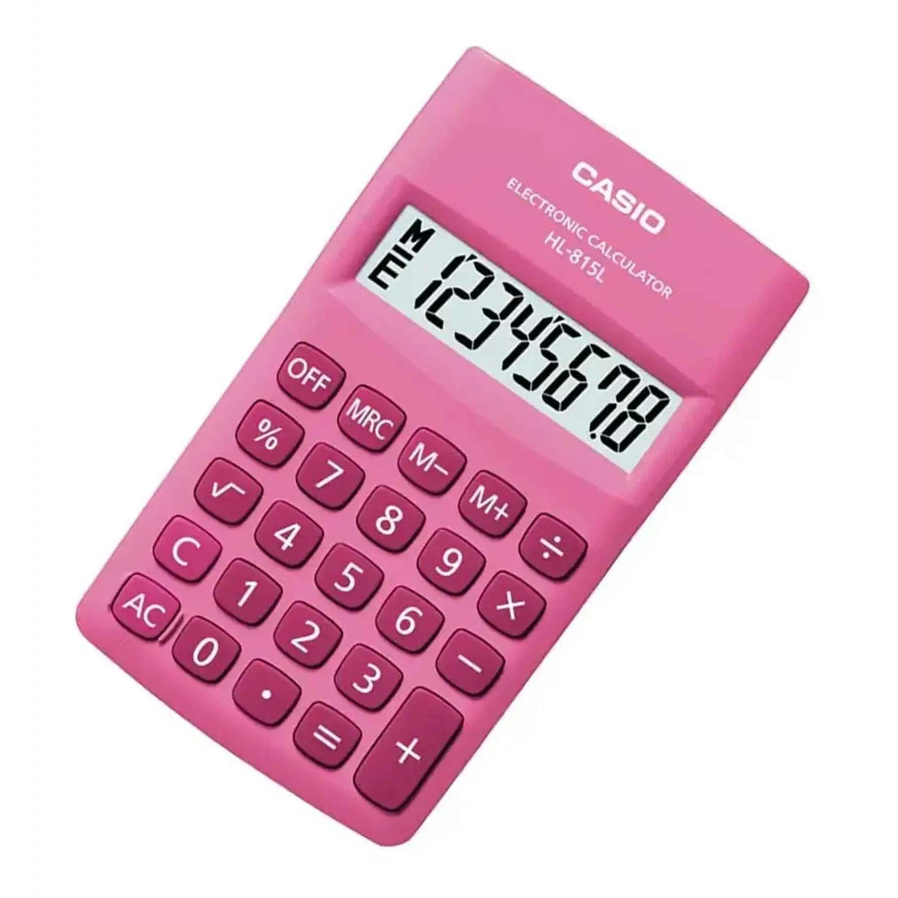 Calculadora Casio 8 Digitos Hl-815L Color Rosada Mini 3
