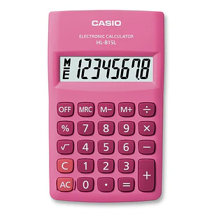 Calculadora Casio 8 Digitos Hl-815L Color Rosada Mini