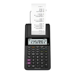 Calculadora  Nueva Na Cx de bobina negra Casio HR-8RC-BK Blanco / Negro