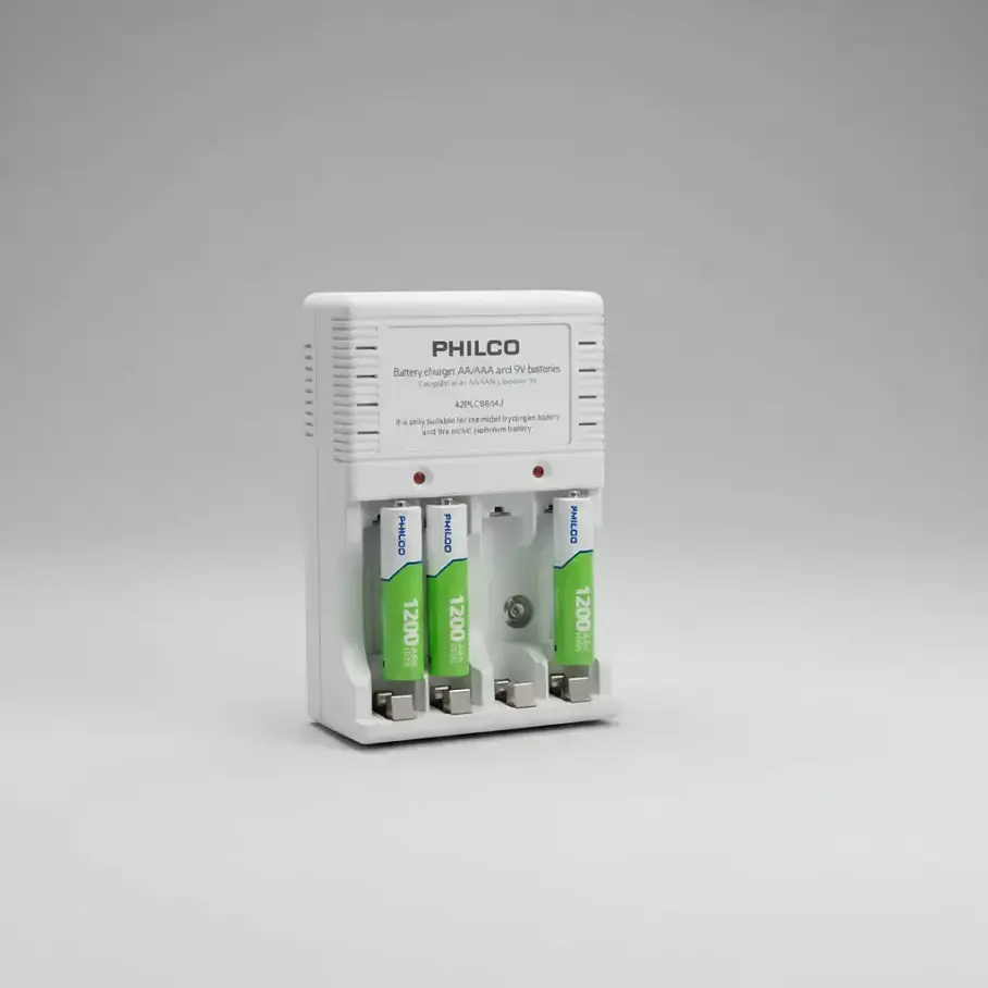 Cargador Pilas Philco + 4 Pilas AAA Recargables 3