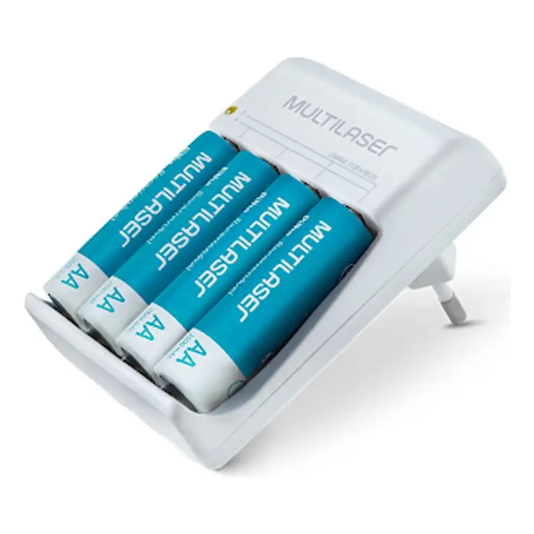 Cargador Pilas Aa/aaa 4-slot Multilaser + 4 Pilas Aa. 2