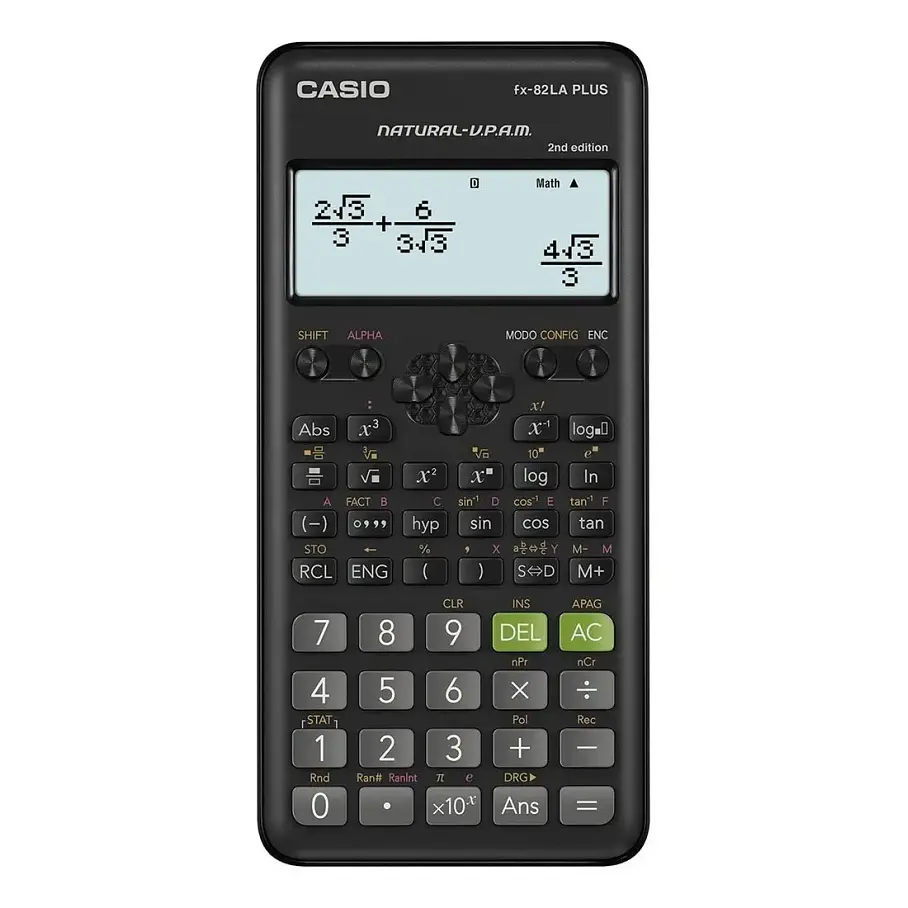 Calculadora científica Casio FX-82LA Plus Colores Negro Rosado Azul. 1