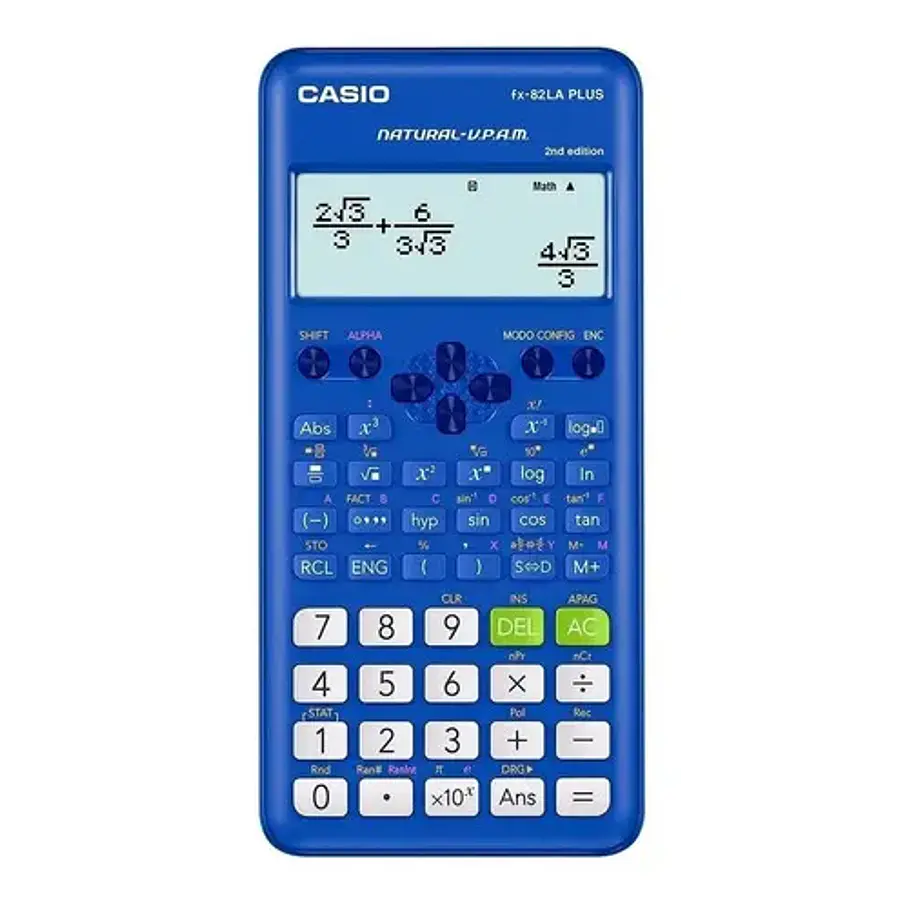 Calculadora científica Casio FX-82LA Plus Colores Negro Rosado Azul. 6