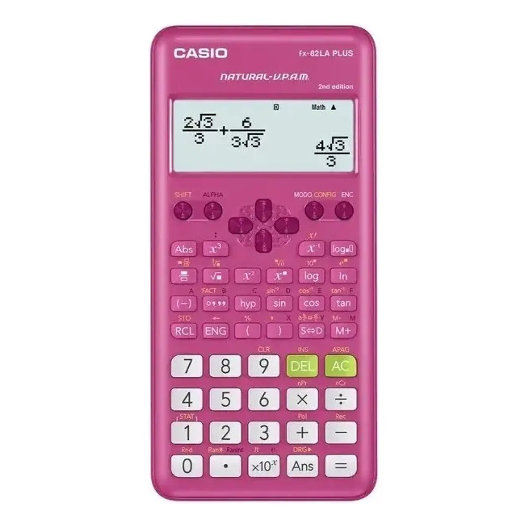 Calculadora científica Casio FX-82LA Plus Colores Negro Rosado Azul. 10