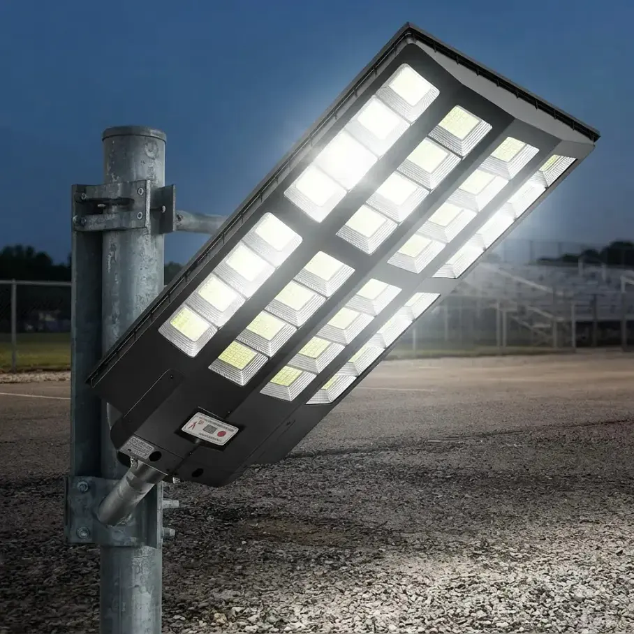Foco Solar Posta Led Gigante 10.000w Potente + Control + Soporte Foco Para Exterior 2RL Amplio Estadio Percelas Campo Iluminacion Potente Super Foco. 3