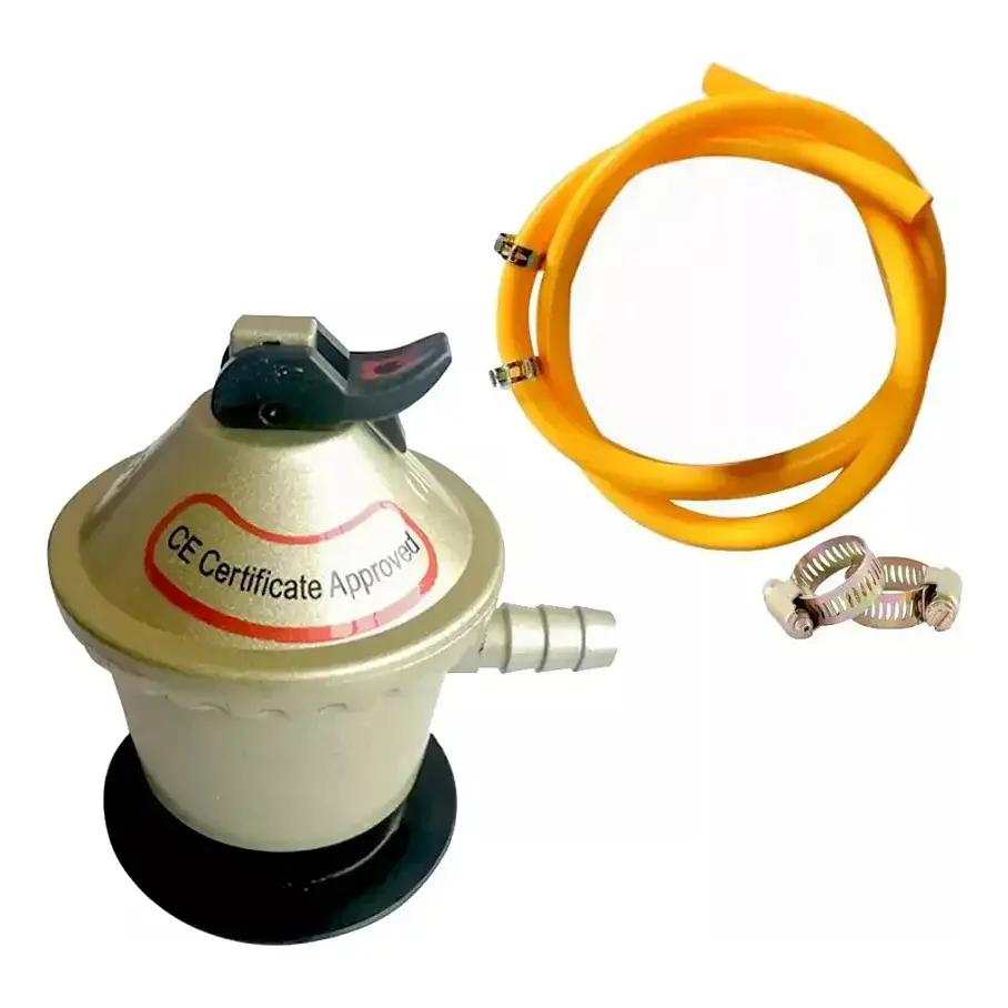 Regulador De Gas Cocina Encimeras Valvula Con Manguera De 1 mts + Abrazaderas. 1