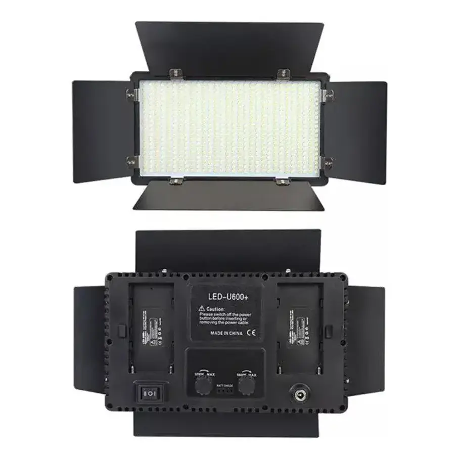 Kit Profesional Luz Relleno Con Trípode Reflector Pro 600led Estructura Negro Luz Blanco frío. 2