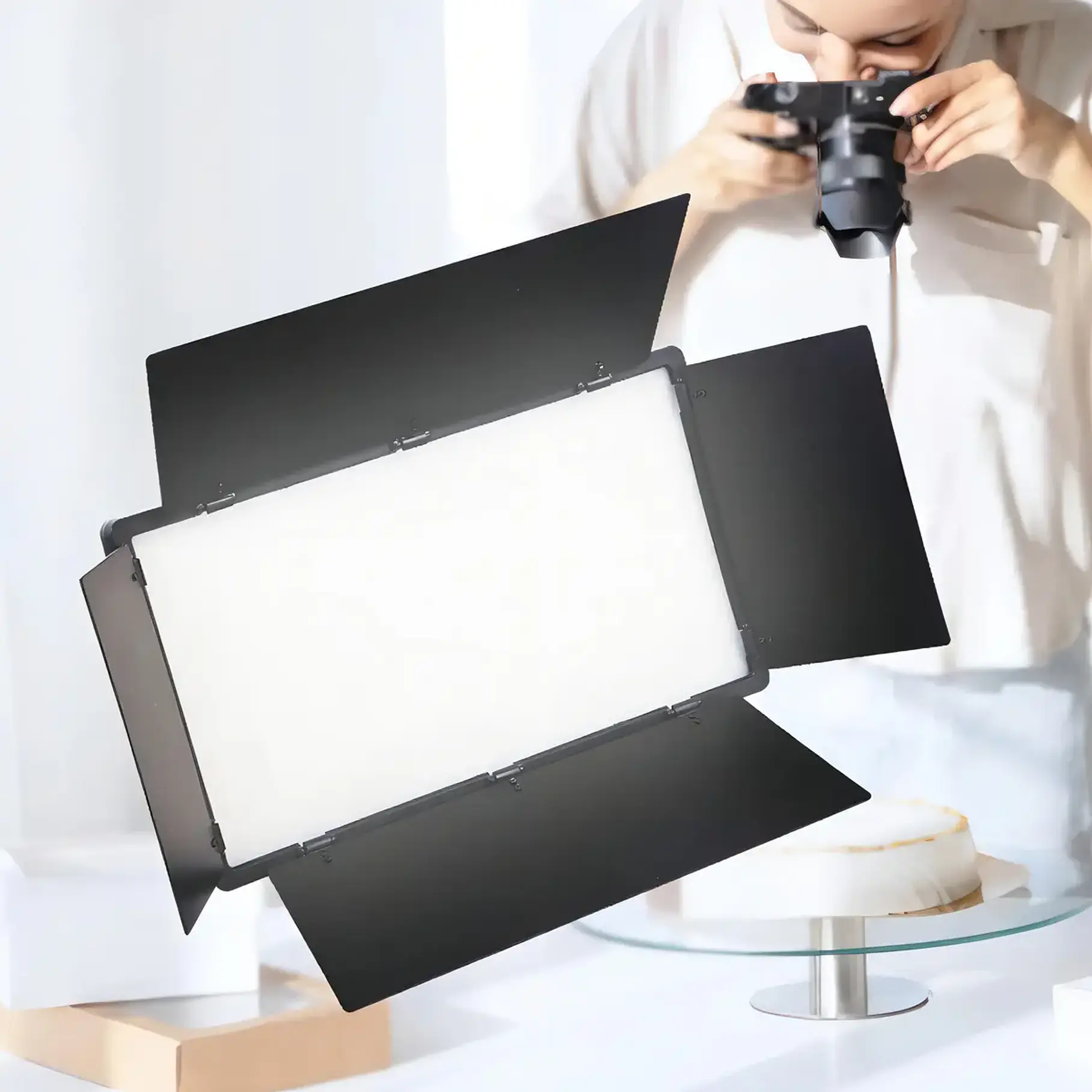 Kit Profesional Luz Relleno Con Trípode Reflector Pro 600led Estructura Negro Luz Blanco frío. 3