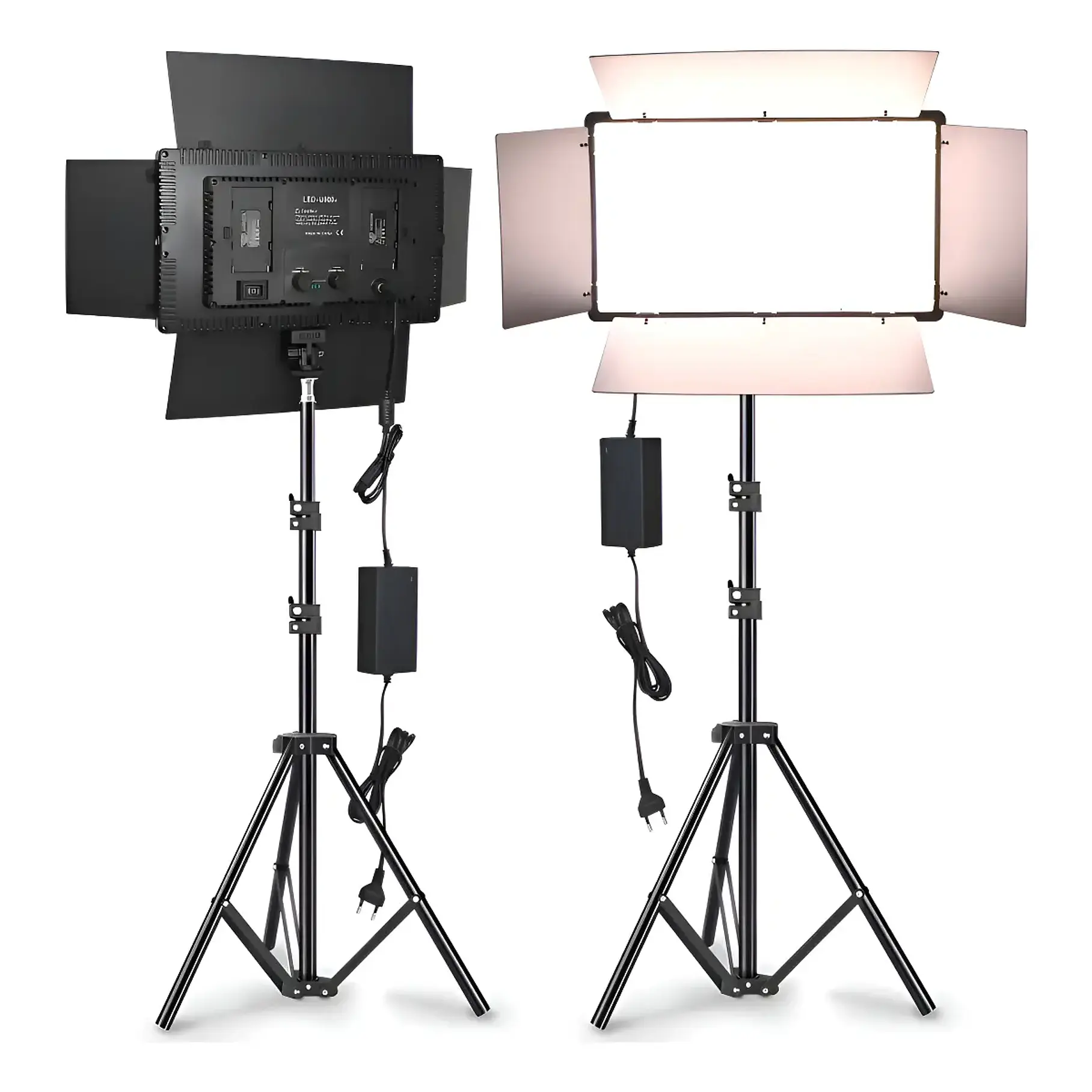 Kit Profesional Luz Relleno Con Trípode Reflector Pro 600led Estructura Negro Luz Blanco frío. 1