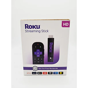 Roku Streaming Stick Hd Con Control Remoto Por Voz Negro De Voz Reempacado Certificado.