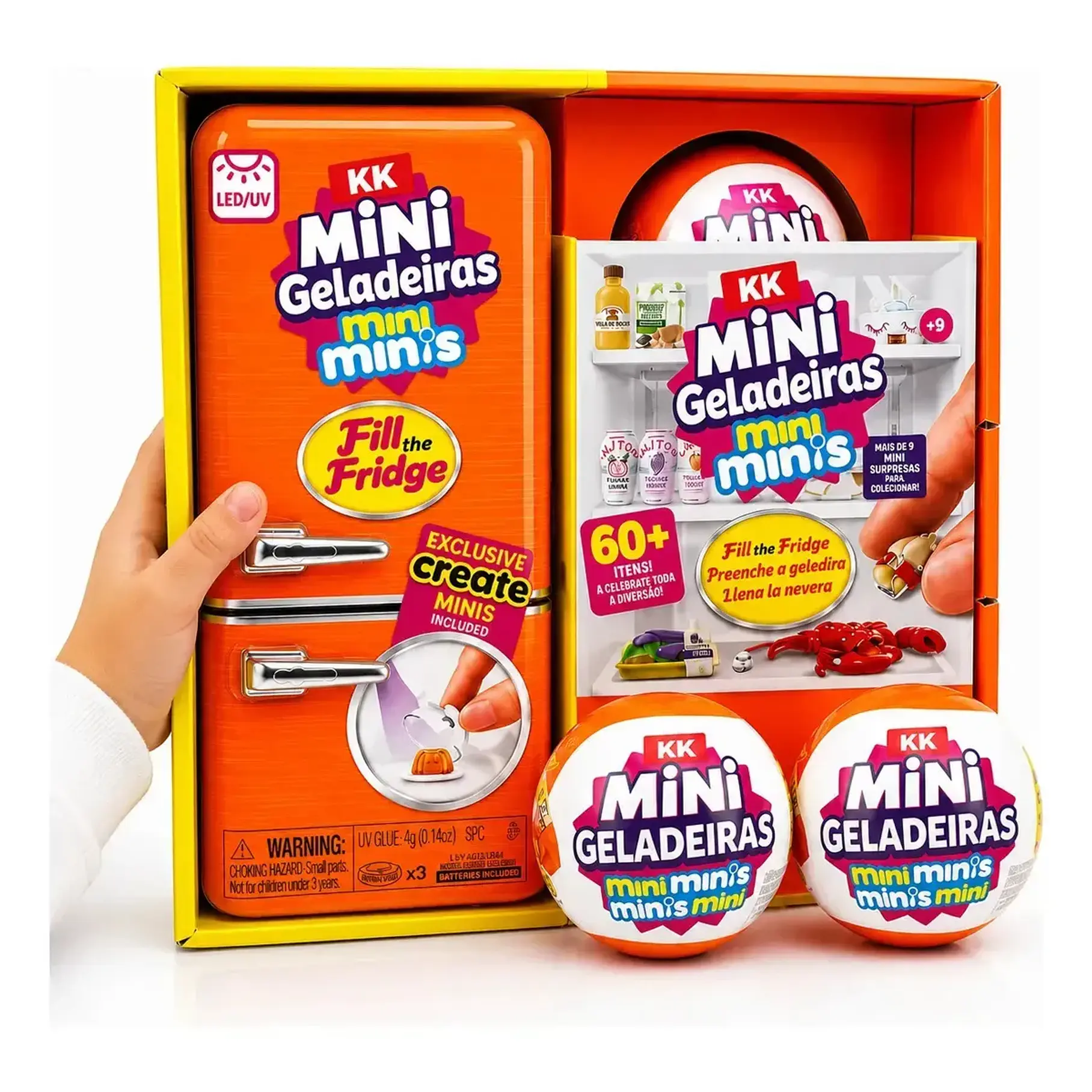Mini Refrigerador Mini Geladeira Mini Minis + 2 Capsulas Sorpresas Mini Alimentos Juguete Realista Heladera Nevera Cooler 60 Piezas Coleccionables. 3