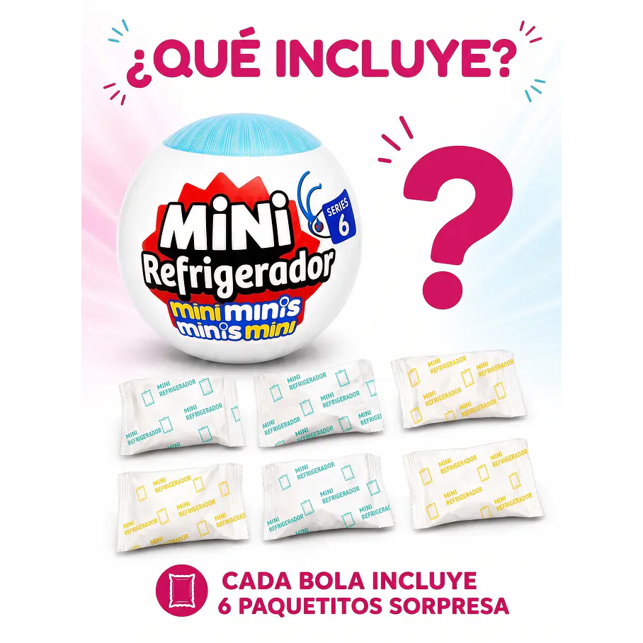 Alimentos Esfera Bola Sorpresa Mini Geladeira Minis Minis Mini Refrigerador Capsulas Sorpresas Mini Geladeira 6 Sorpresas Capsula  6