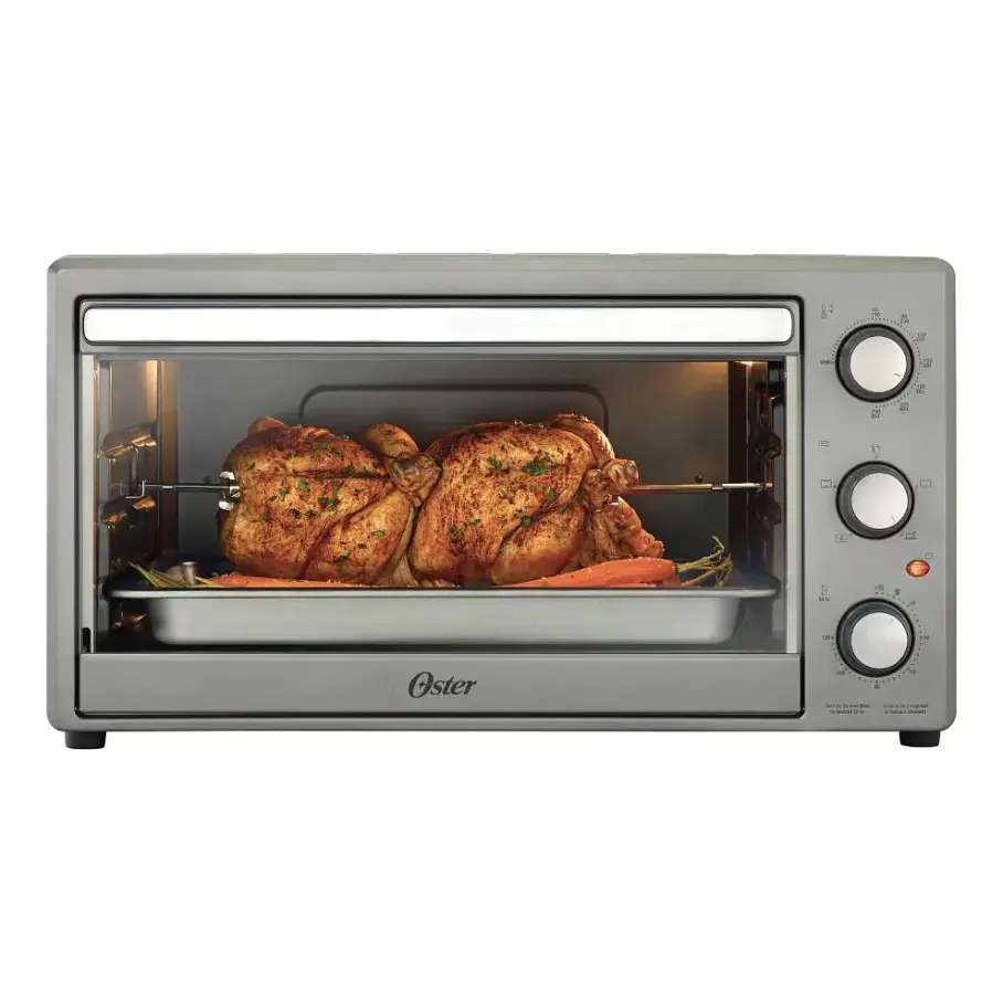Horno XL Extra Grande Rotisserie Oster 60 Lts Manual Gris TSSTTV60MNS Tamaño 2 Pollos. 5