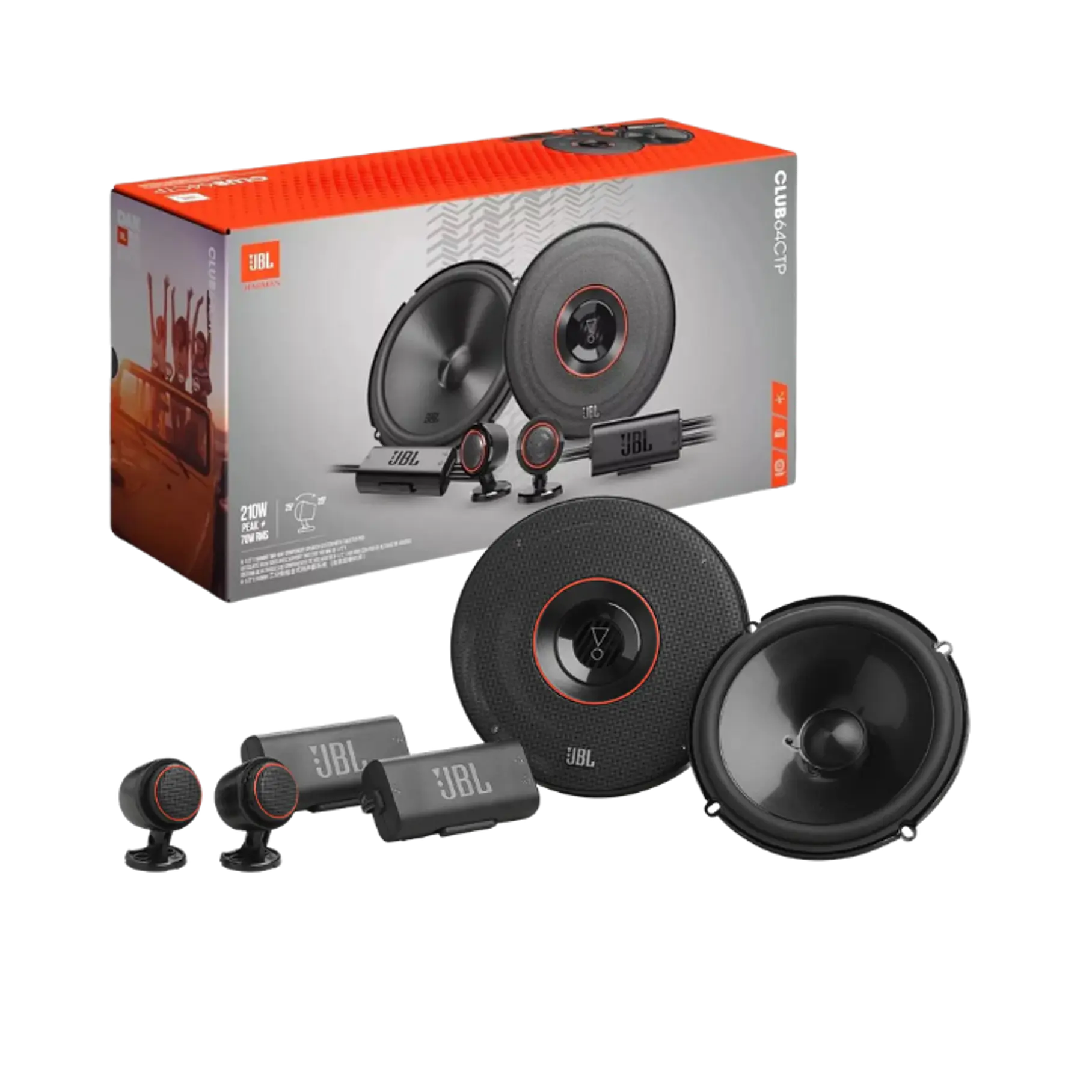 Set De Medios 6.5 Parlantes x2  PLG Jbl Club 64 CTP 2 Vias 210w Max / 70w Rms. 1