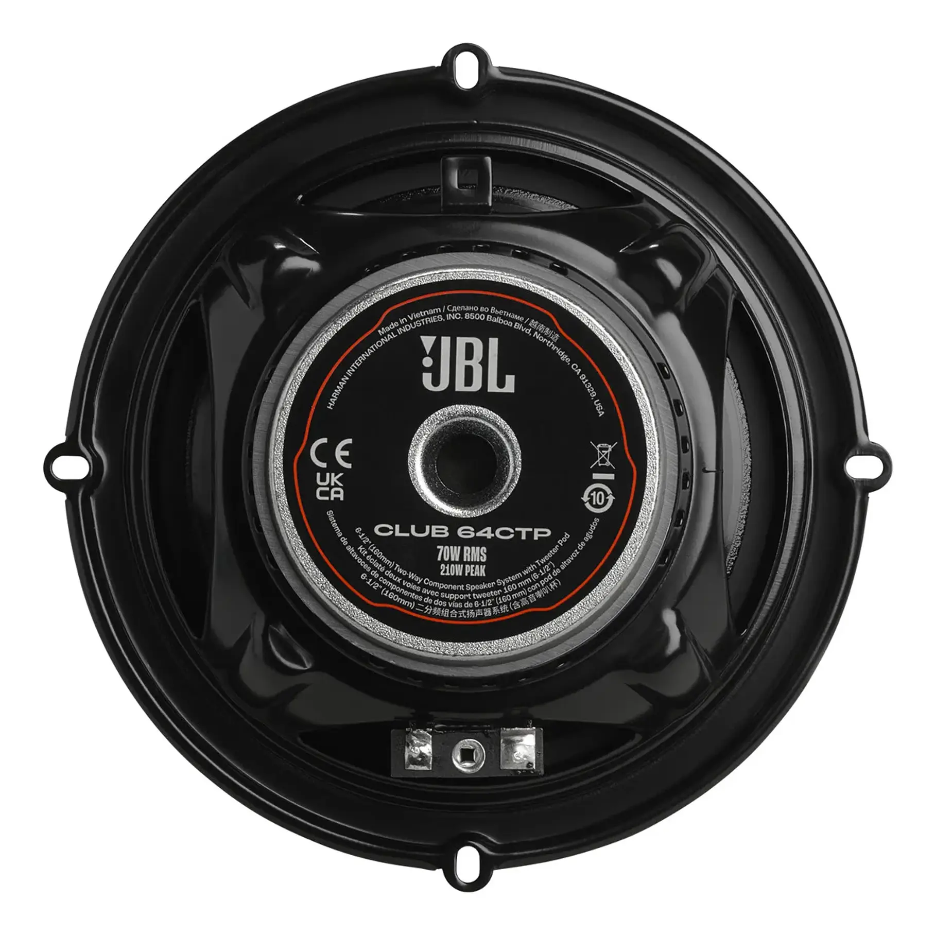 Set De Medios 6.5 Parlantes x2  PLG Jbl Club 64 CTP 2 Vias 210w Max / 70w Rms. 4