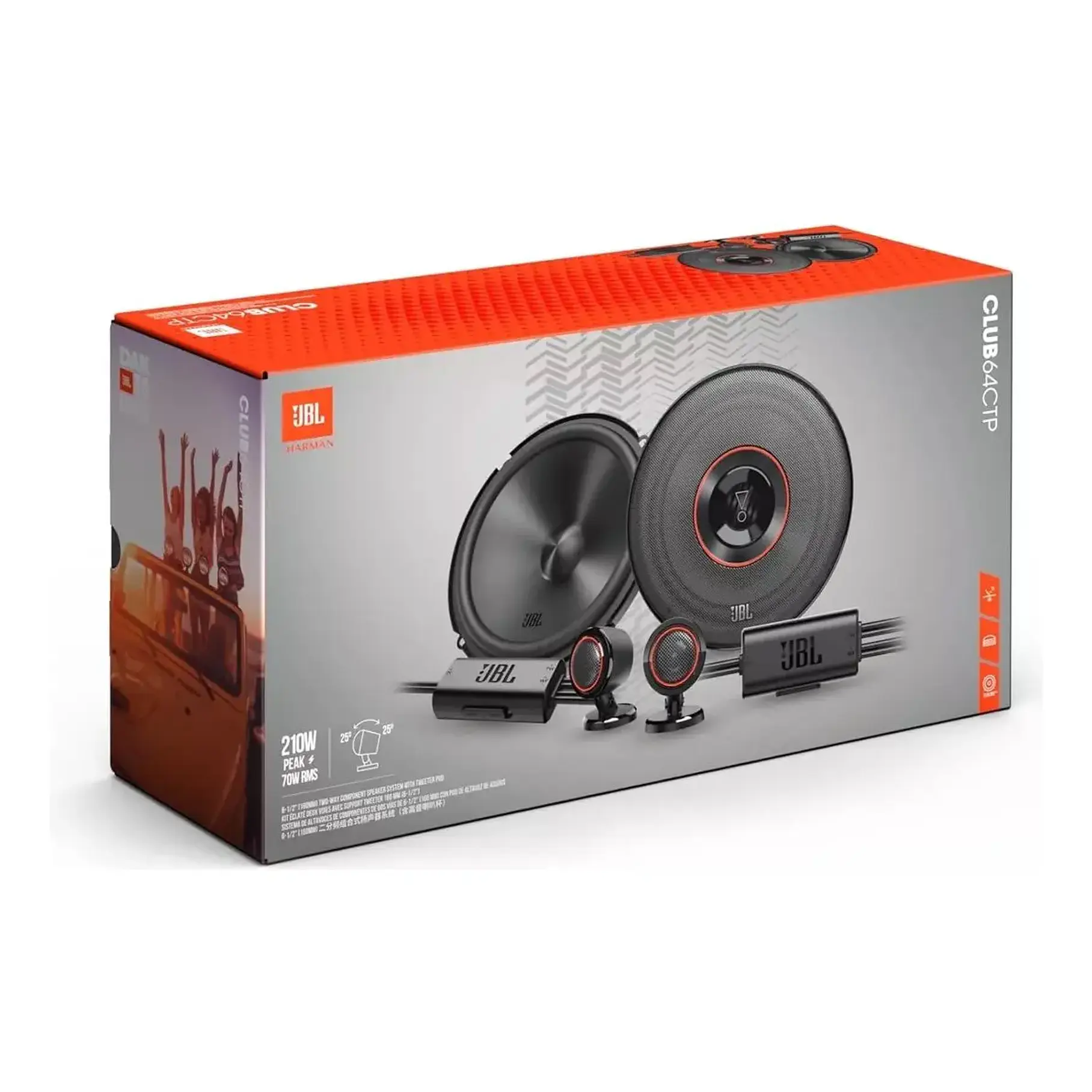 Set De Medios 6.5 Parlantes x2  PLG Jbl Club 64 CTP 2 Vias 210w Max / 70w Rms. 9