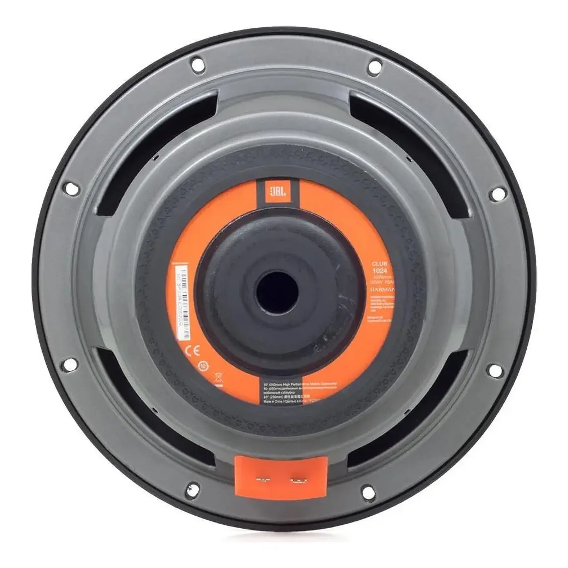 Subwoofer Jbl Harman Club 1024 De 10 Pulgadas 250 W Rms 2 o 4 Ohmios Negro/Naranja. 5