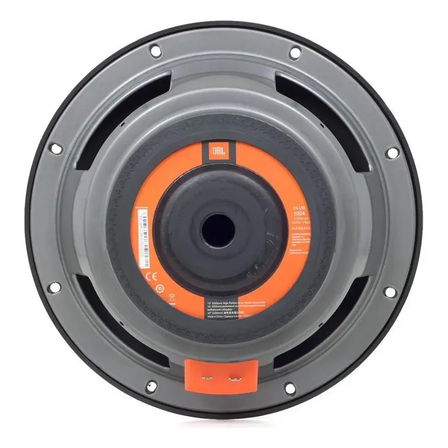Subwoofer Jbl Harman Club 1024 De 10 Pulgadas 250 W Rms 2 o 4 Ohmios Negro/Naranja. 5