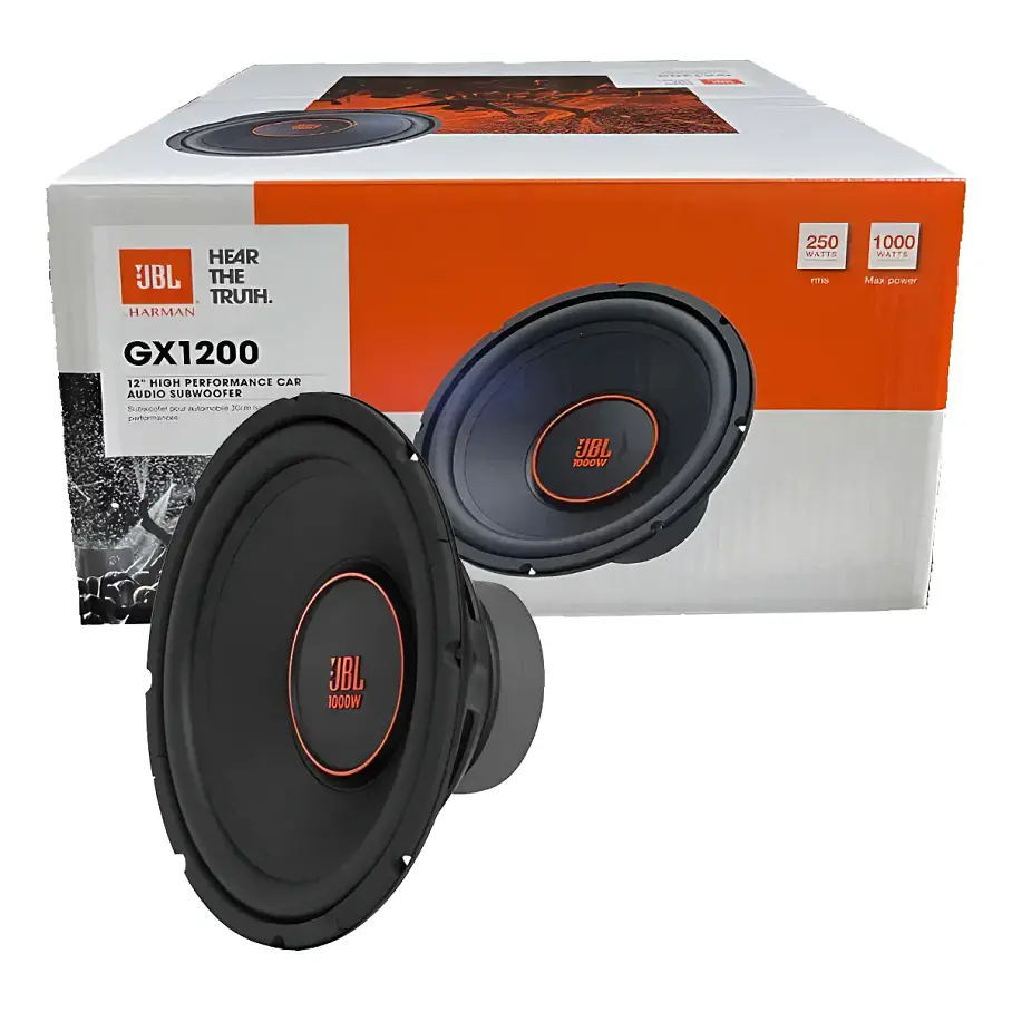 Subwoofer 12 Pulgadas Parlante Jbl Gx1200 250 RMS 1000w 4 Ohms Auto Camioneta Color Negro Pontecia En El Audio. 5