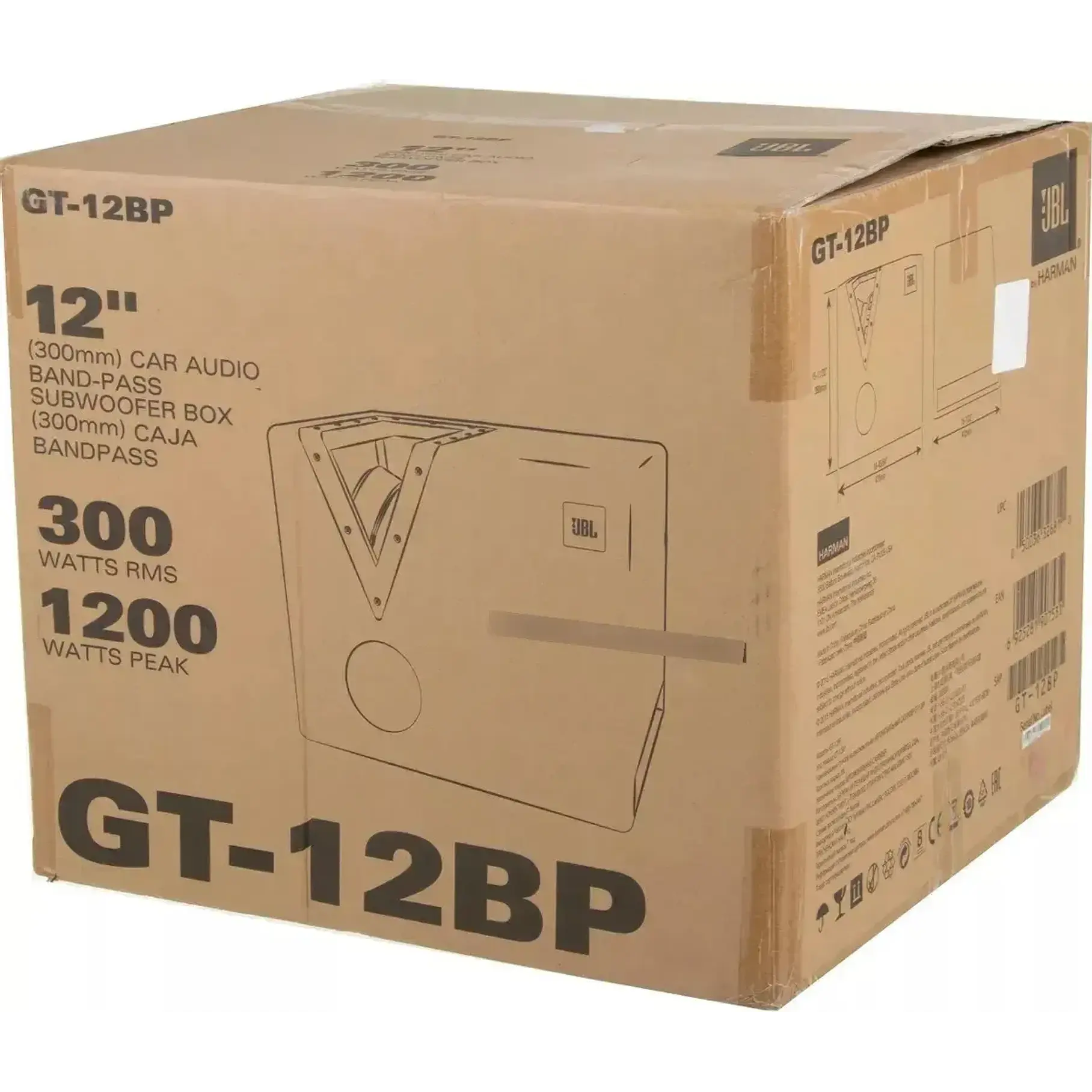 Subwoofer En Caja JBL GT12BP-12 Car Audio 300w RMS 1200w Peak Caja BandPass Subwoofer BOX. 9