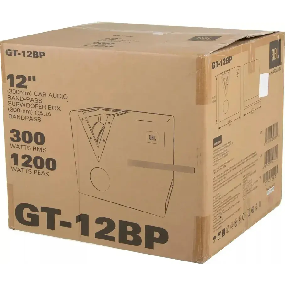 Subwoofer En Caja JBL GT12BP-12 Car Audio 300w RMS 1200w Peak Caja BandPass Subwoofer BOX. 9