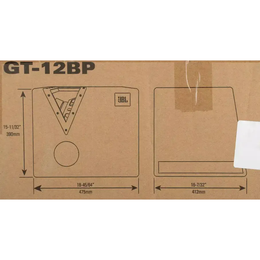 Subwoofer En Caja JBL GT12BP-12 Car Audio 300w RMS 1200w Peak Caja BandPass Subwoofer BOX. 10
