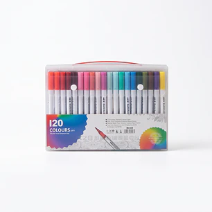 Set 120 Marcadores Acuarelables 2RL Doble Punta Finos Marcadores Para Colorear Pintar Dibujos 120 Colores Mundo De Colores.