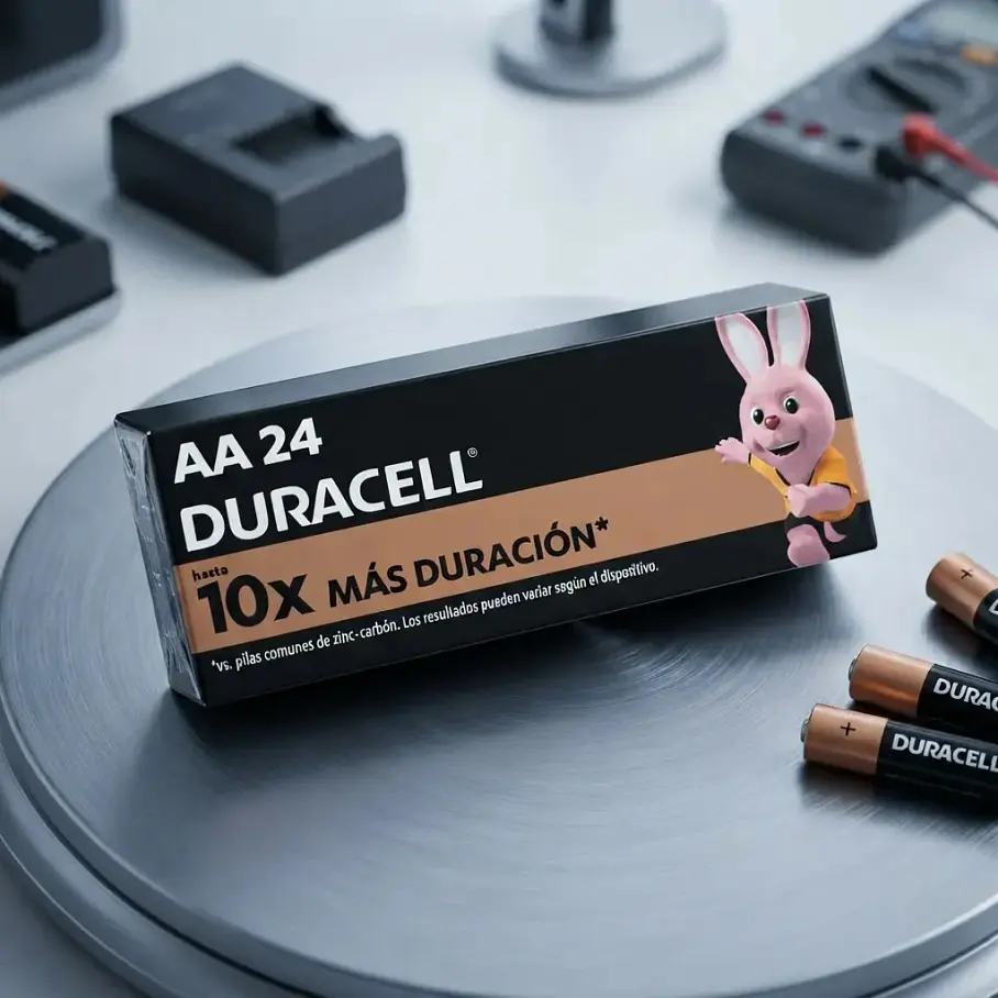 Duracell Pilas x24 Caja Doble AA, Larga Duración 1.5v, 24 Pilas Alcalinas. 5