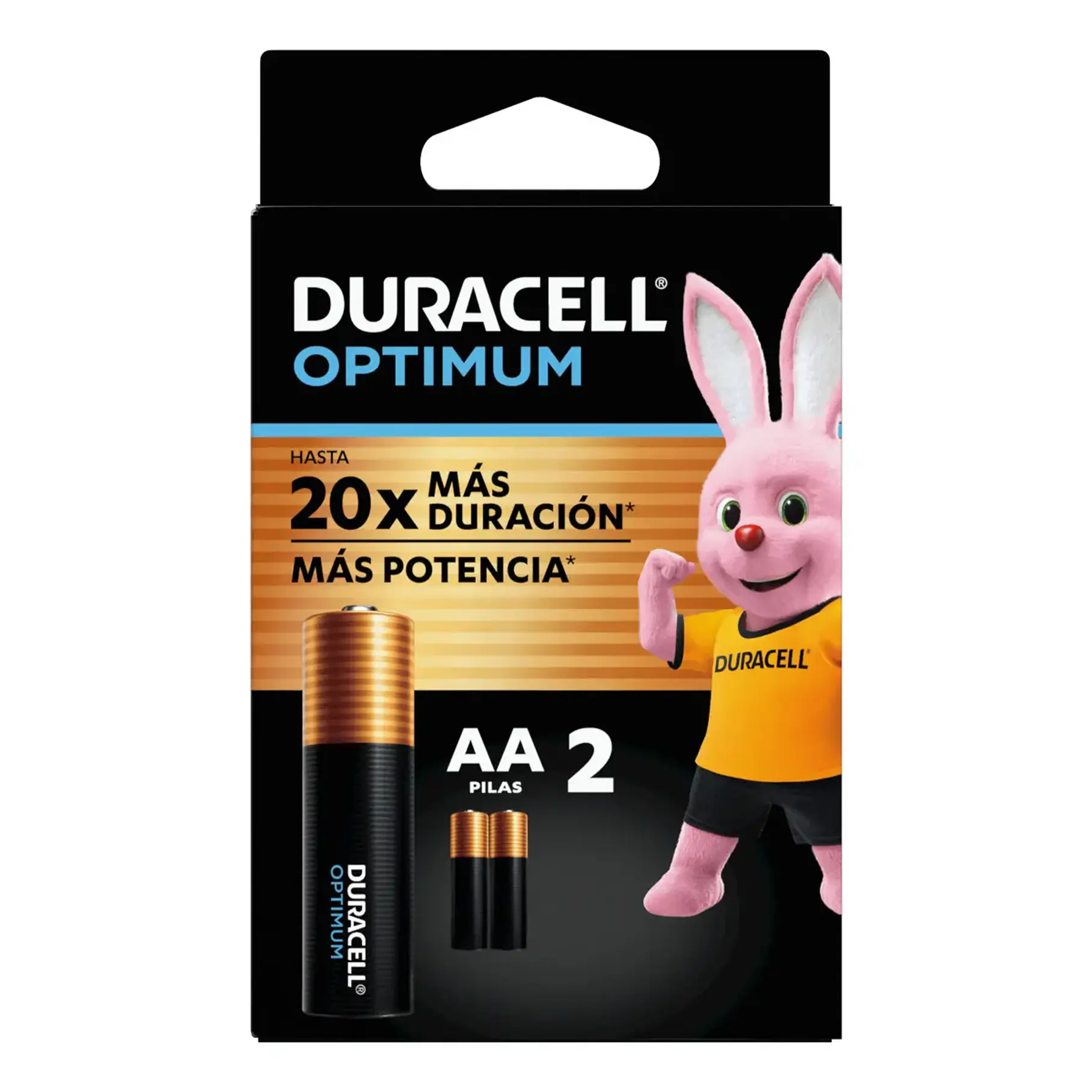 Pila Duracell Optimum x2 Aa, (2 Pilas Doble A, Más Potencia). 5