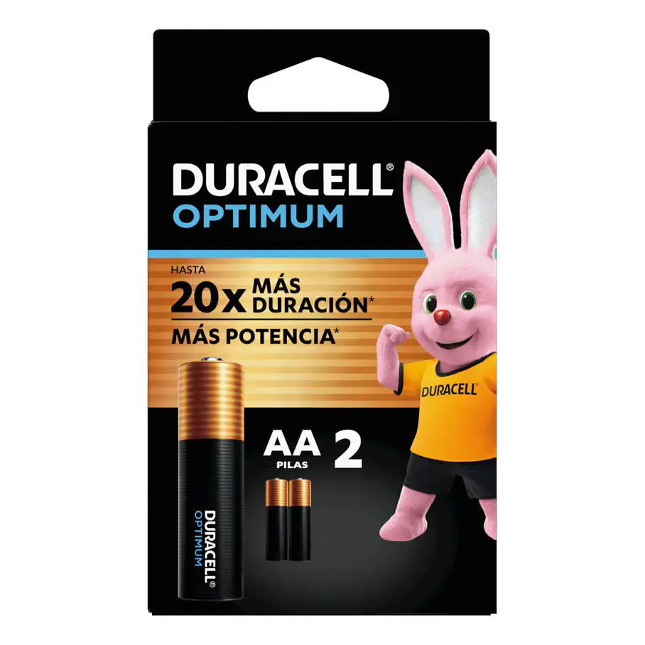 Pila Duracell Optimum x2 Aa, (2 Pilas Doble A, Más Potencia). 5