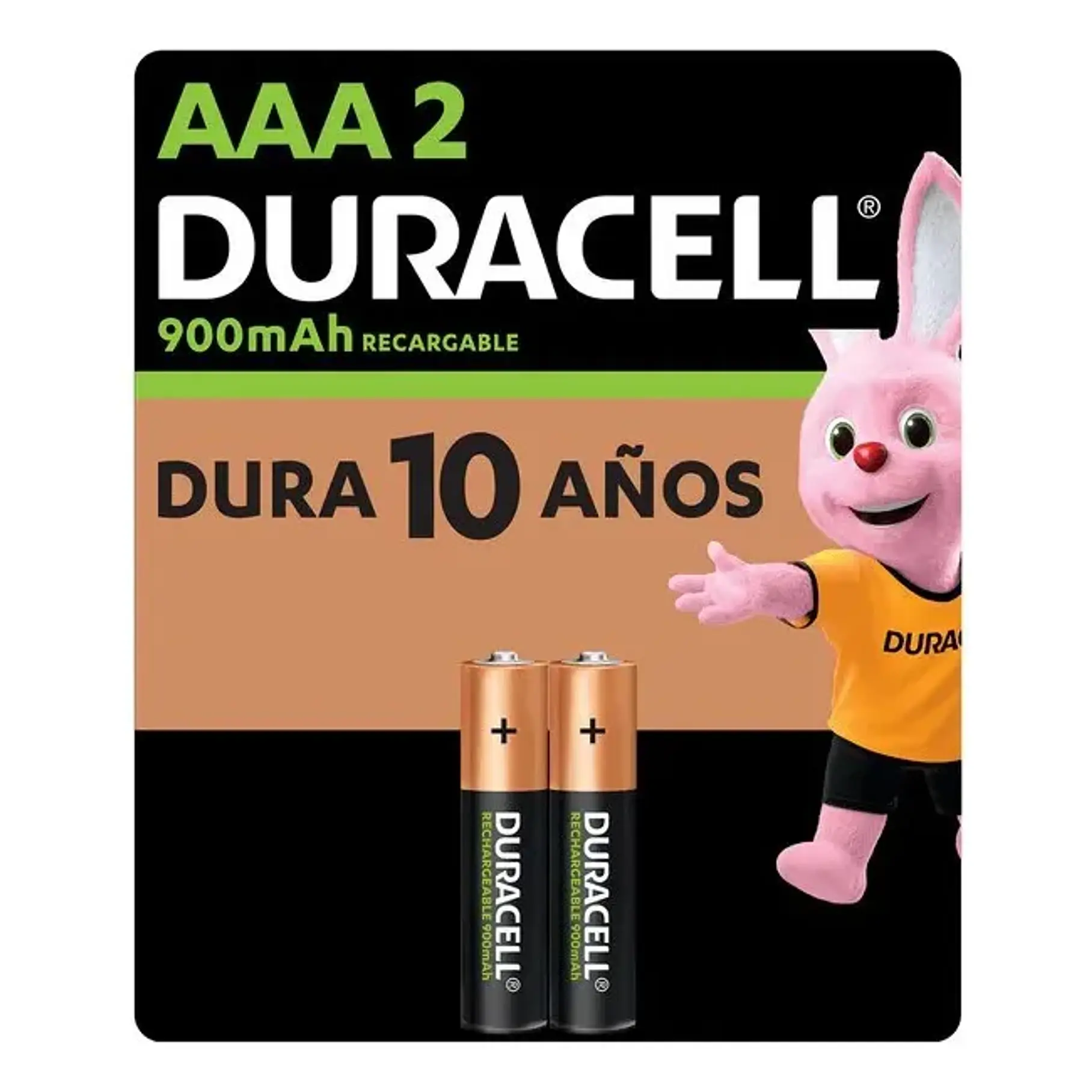 Pack X2 Pilas Aaa Recargables De 900 Mah Duracell. 1