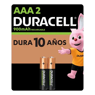 Pack X2 Pilas Aaa Recargables De 900 Mah Duracell.