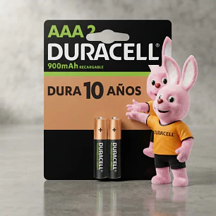 Pack X2 Pilas Aaa Recargables De 900 Mah Duracell.
