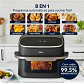 Freidora De Aire Oster Digital 10 L Con Ventana Negro Grande XL Pollo - Miniatura 7