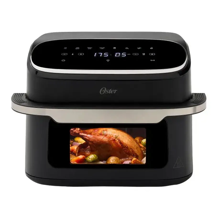 Freidora De Aire Oster Digital 10 L Con Ventana Negro Grande XL Pollo 1