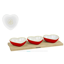 Conj 3 Corações de cerâmica 