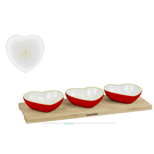 Conj 3 Corações de cerâmica 