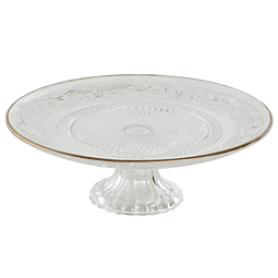 Prato redondo de cristal - 1 unid