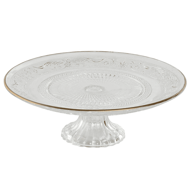 Prato redondo de cristal - 1 unid