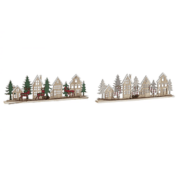 Decoração casas e renas mdf - 6 unidades