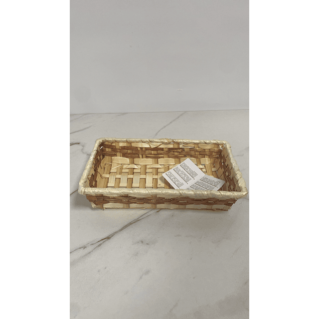 Cesto de bambu retangular S - 1 unid