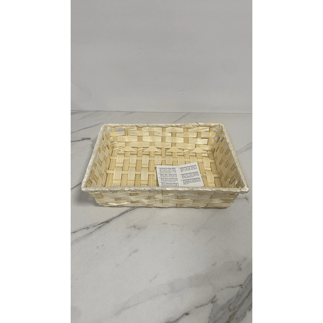 Cesto de bambu retangular M - 1 unid